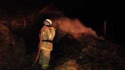 В Астраханской области загорелось сено