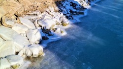 Каспийское море частично замёрзло