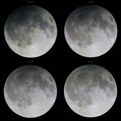 Астраханцы засняли полутеневое затмение Луны
