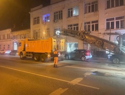 На улице Адмиралтейской в Астрахани начался ремонт