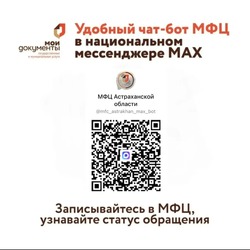 Астраханцы могут уточнить статус обращений в МФЦ через мессенджер МАХ