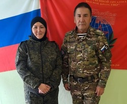 Жена астраханского бойца отправилась на фронт