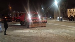 Борьба со снегом на дорогах Астрахани шла всю ночь