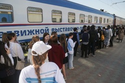 Первый в мире передвижной музей «Поезд Победы» прибыл в Астрахань