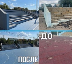В Астрахани модернизировали гандбольную площадку