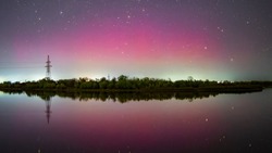 Астраханцы вновь наблюдали полярное сияние